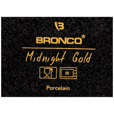 Тарелка с ручками "MIDNIGHT GOLD" 20,5*16*2,5 см (кор=48шт.) BRONCO 42-368-1