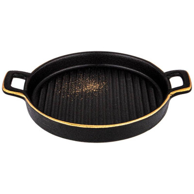 Тарелка с ручками "MIDNIGHT GOLD" 20,5*16*2,5 см (кор=48шт.) BRONCO 42-368