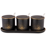 Набор для специй "MIDNIGHT GOLD" 7 пред. (кор=12шт.) BRONCO 42-375