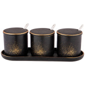 Набор для специй "MIDNIGHT GOLD" 7 пред. (кор=12шт.) BRONCO 42-375