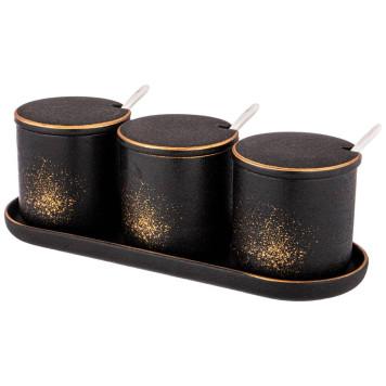 Набор для специй "MIDNIGHT GOLD" 7 пред. (кор=12шт.) BRONCO 42-375-2