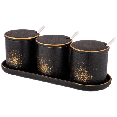 Набор для специй "MIDNIGHT GOLD" 7 пред. (кор=12шт.) BRONCO 42-375-2