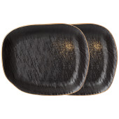 Набор тарелок обеденных "MIDNIGHT GOLD" 2 шт. 26,5*21*3,5 см (кор=12наб.) BRONCO 42-437