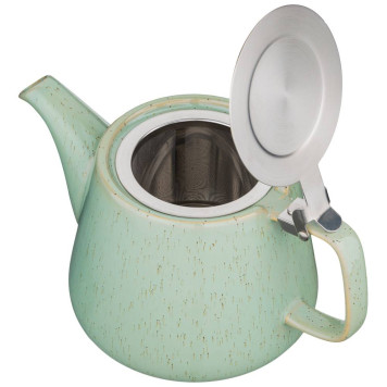 Чайник с металл.ситом и крышкой "LUSTER" 1200мл, 23,5*11*12,5см, зеленый (кор=12шт.) BRONCO 470-384-1