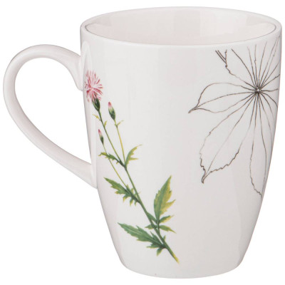 Набор из 4 кружек "MEADOW" на деревянной подставке 300 мл (кор=12наб.) BRONCO 474-131-3