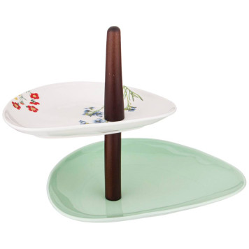 Ваза двухъярусная "MEADOW" 20 см / 24 см (кор=12шт.) BRONCO 474-142-1