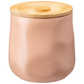 Банка для сыпучих "MEADOW" 12*11,5 см 1000 мл пудровая (кор=16шт.) BRONCO 474-159