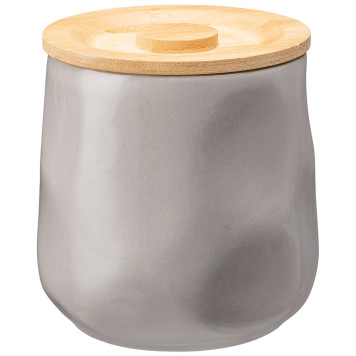 Банка для сыпучих "MEADOW" 12*11,5 см 1000 мл серая (кор=16шт.) BRONCO 474-160