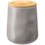 Банка для сыпучих "MEADOW" 15*12 см 1400 мл серая (кор=8шт.) BRONCO 474-162