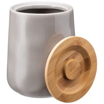 Банка для сыпучих "MEADOW" 15*12 см 1400 мл серая (кор=8шт.) BRONCO 474-162-1