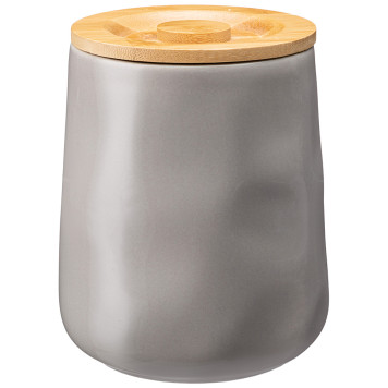 Банка для сыпучих "MEADOW" 15*12 см 1400 мл серая (кор=8шт.) BRONCO 474-162