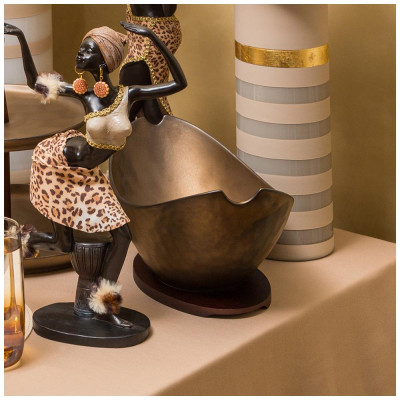 Салатник на дерев. подставке "BRONZE" 22,5*16 см 1200 мл (кор=12шт.) BRONCO 474-180-1