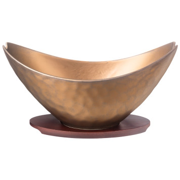 Салатник на дерев. подставке "BRONZE" 22,5*16 см 1200 мл (кор=12шт.) BRONCO 474-180