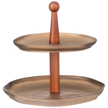 Ваза двухярусная "BRONZE" 24,5*20,5 см (кор=12шт.) BRONCO 474-181