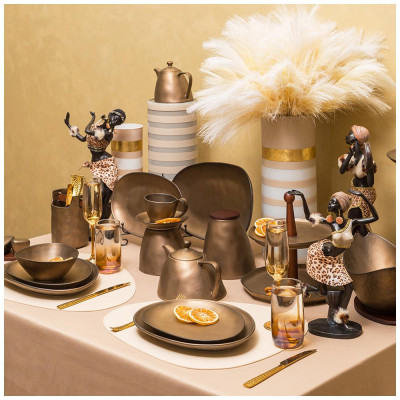 Банка для сыпучих "BRONZE" 14,5*14 см 1300 мл (кор=16шт.) BRONCO 474-185-3