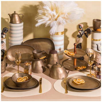 Банка для сыпучих "BRONZE" 11*14 см 950 мл (кор=18шт.) BRONCO 474-186-3