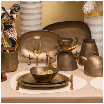 Блюдо " BRONZE" 35, 5*21*4 см (мал.уп.=2шт./кор=12шт.) BRONCO 474-193