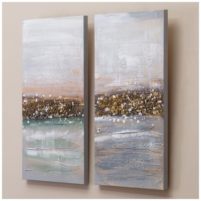 Комплект из 2-х картин "АБСТРАКЦИЯ ГОРИЗОНТ" 30х60х2,5 см (каждая) BRONCO 534-207-1