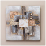 Картина "АБСТРАКЦИЯ АРХИТЕКТУРА ЛИНИЙ" 60х60х3 см BRONCO 534-213