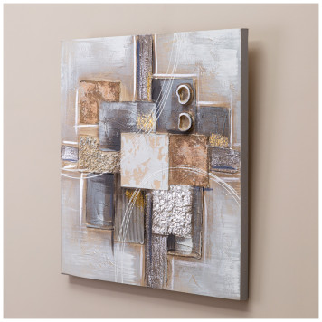 Картина "АБСТРАКЦИЯ АРХИТЕКТУРА ЛИНИЙ" 60х60х3 см BRONCO 534-213-1