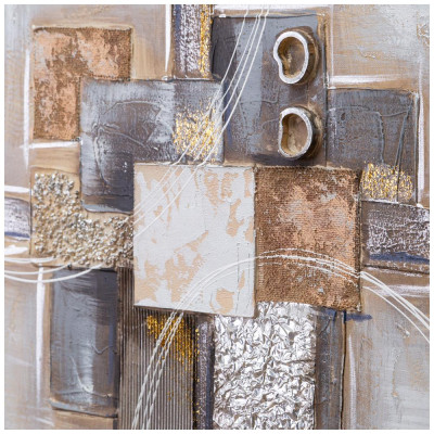 Картина "АБСТРАКЦИЯ АРХИТЕКТУРА ЛИНИЙ" 60х60х3 см BRONCO 534-213-2