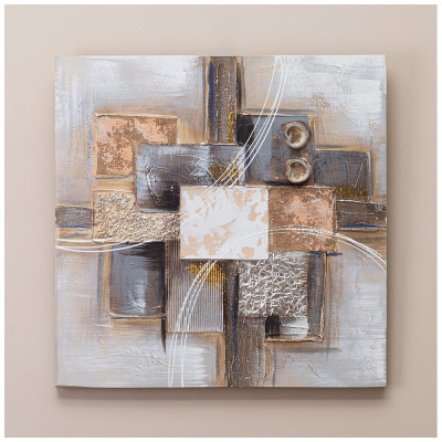 Картина "АБСТРАКЦИЯ АРХИТЕКТУРА ЛИНИЙ" 60х60х3 см BRONCO 534-213