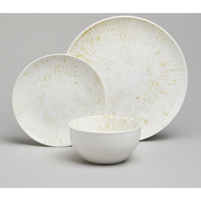 Набор обеденный "DAILY" на 4 персоны 12 предметов горчичный BRONCO 576-1006