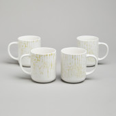 Набор кружек "DAILY" 4 шт. 350 мл горчичный BRONCO 576-1007