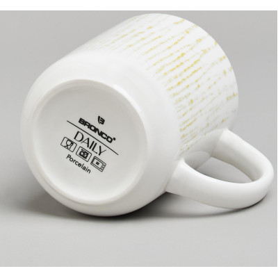 Набор кружек "DAILY" 4 шт. 350 мл горчичный BRONCO 576-1007-4