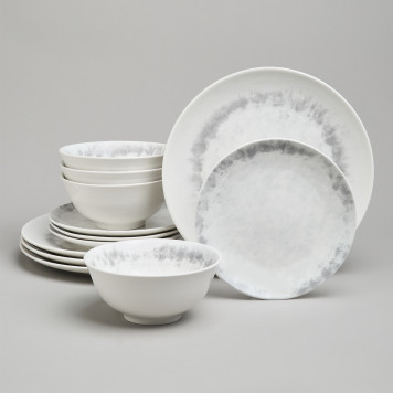 Набор обеденный "DAILY" на 4 персоны 12 предметов серый BRONCO 576-1008-1