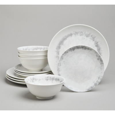 Набор обеденный "DAILY" на 4 персоны 12 предметов серый BRONCO 576-1008-1