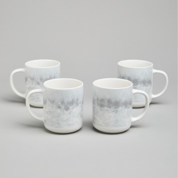 Набор кружек "DAILY" 4 шт. 350 мл серый BRONCO 576-1009