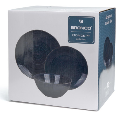 Набор обеденный "CONCEPT" на 4пер. 12 пр. синий BRONCO 576-1010-2