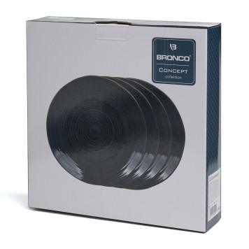 Набор тарелок обеденных "CONCEPT" 4 шт. 27,5 см синий BRONCO 576-1011-2