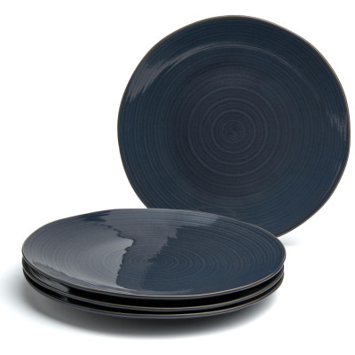 Набор тарелок обеденных "CONCEPT" 4 шт. 27,5 см синий BRONCO 576-1011