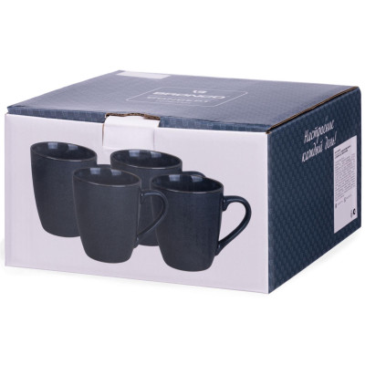 Набор кружек "CONCEPT" 4 шт. 355 мл синий BRONCO 576-1012-4