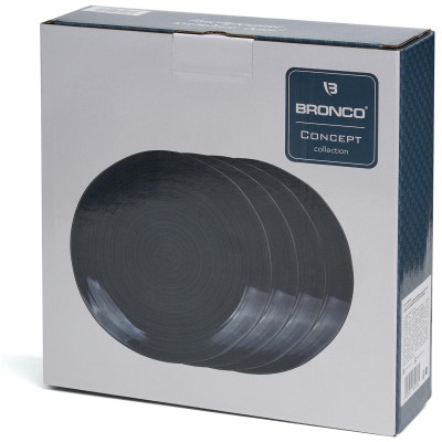 Набор тарелок закусочных "CONCEPT" 4 шт. 22 см синий BRONCO 576-1013-2