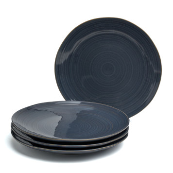 Набор тарелок закусочных "CONCEPT" 4 шт. 22 см синий BRONCO 576-1013
