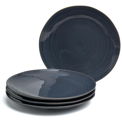 Набор тарелок закусочных "CONCEPT" 4 шт. 22 см синий BRONCO 576-1013
