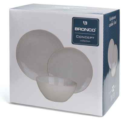 Набор обеденный "CONCEPT" на 4пер. 12 пр. бежевый BRONCO 576-1015-2