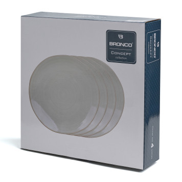 Набор тарелок обеденных "CONCEPT" 4 шт. 27,5 см бежевый BRONCO 576-1016-2