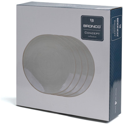 Набор тарелок обеденных "CONCEPT" 4 шт. 27,5 см бежевый BRONCO 576-1016-2