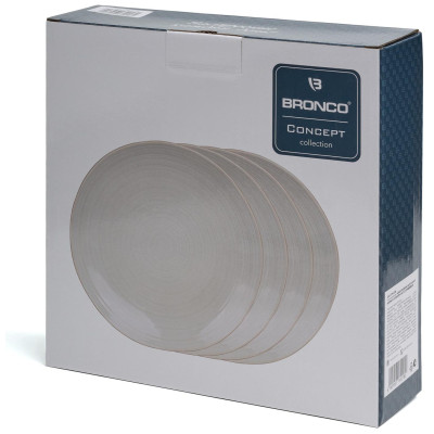 Набор тарелок закусочных "CONCEPT" 4 шт. 22 см бежевый BRONCO 576-1018-2