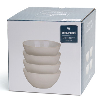 Набор салатников "CONCEPT" диаметр=15,5 см 4 шт. бежевый BRONCO 576-1019-2