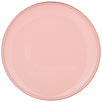 Тарелка обеденная " SOLO" 26, 5 см пудровая (мал.уп.=4шт./кор=24шт.) BRONCO 577-149