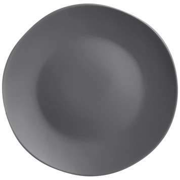 Тарелка обеденная " SHADOW" 26, 5 см серая (мал.уп.=4шт./кор=24шт.) BRONCO 577-185
