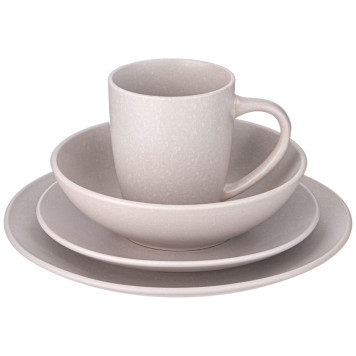 Набор посуды обеденной "MOMENTS" на 4 пер. 16 пр. кремовый (кор=2наб.) BRONCO 577-191-4