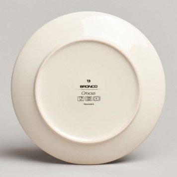 Тарелка закусочная " CROCUS" 20, 5 см (мал.уп.=4шт./кор=24шт.) BRONCO 577-209-2