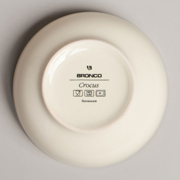 Тарелка суповая " CROCUS" 16 см 700 мл беж (мал.уп.=4шт./кор=24шт.) BRONCO 577-220-1