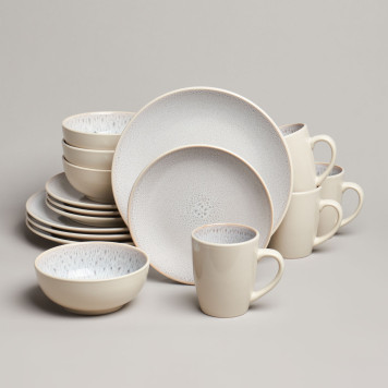 Набор посуды обеденной "CROCUS" на 4 пер. 16 пр. беж (кор=1наб.) BRONCO 577-222-1